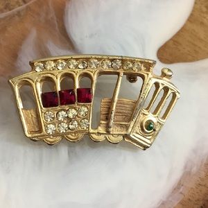 🖤Vtg Streetcar design brooch